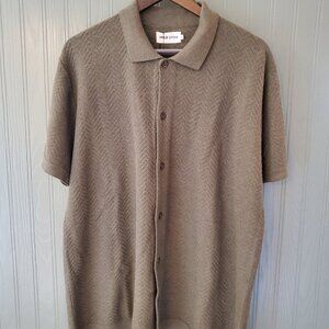 Taylor Stitch Button Down Polo in Cilantro Herringbone